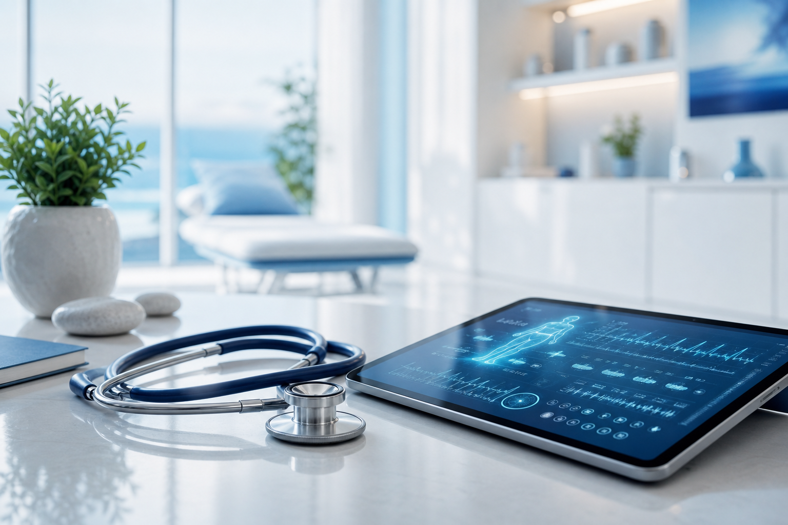 Clean wellness and healthcare concept