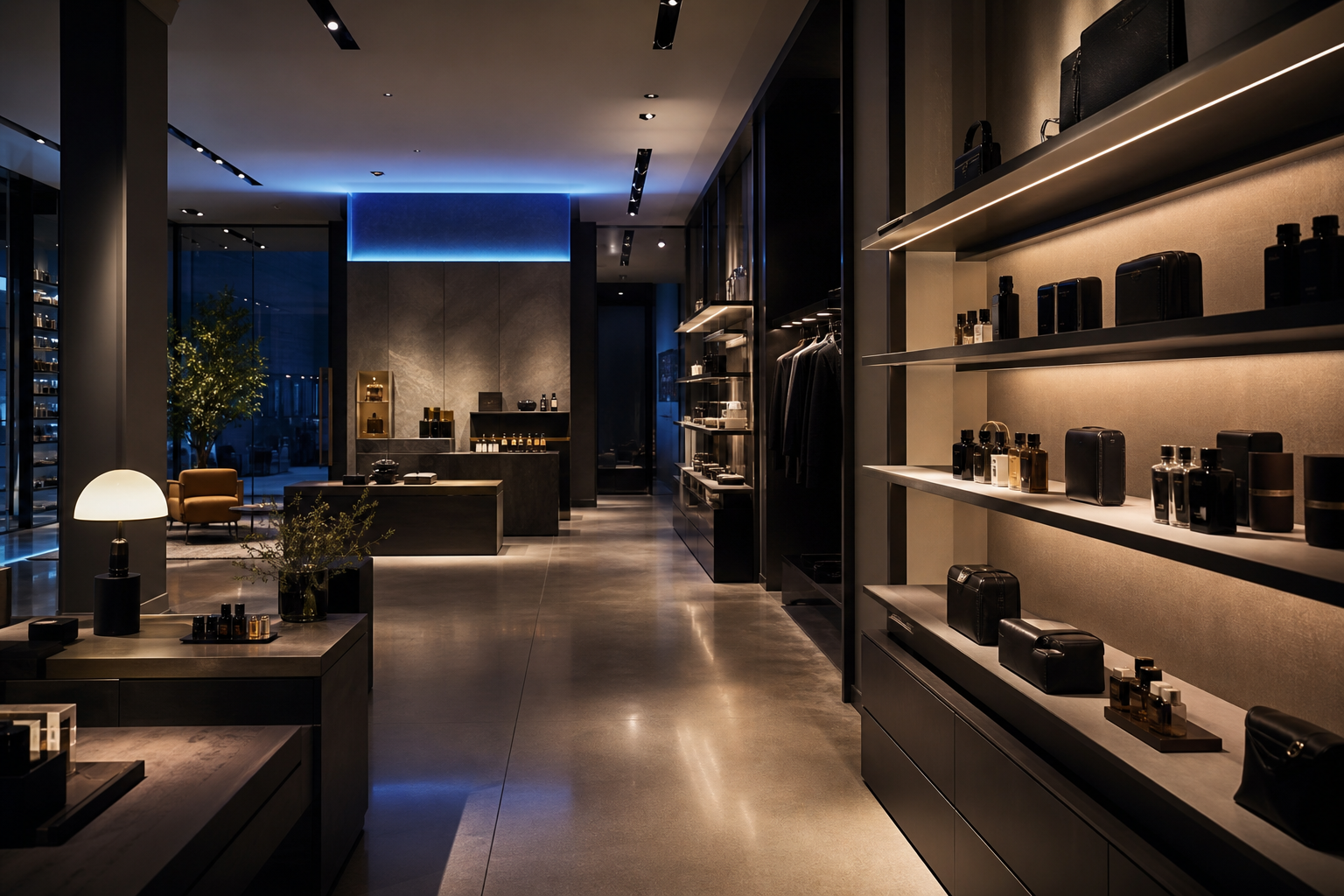 Sleek modern retail store interior
